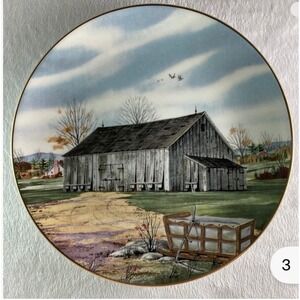 Franciscan Porcelain Vanishing American Barn Plate Southern Tobacco Barn